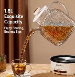 Stil Bear Health Pot 1.8L Bird's Nest Tea Boiler Tea Kettle Kettle Glass Teapot Chinese Herbal Medicine Nourishing Slow Boil Teapot Autumn and Winter