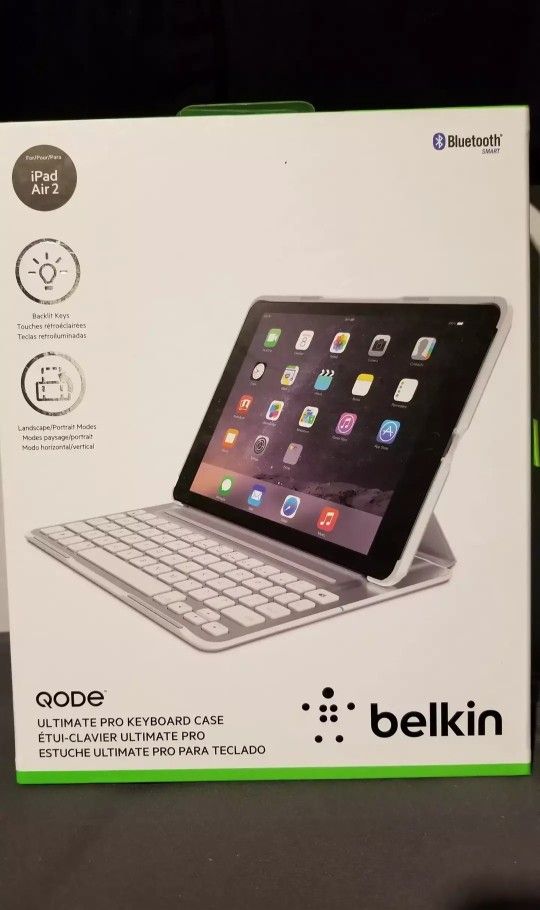 Belkin QODE Ultimate Keyboard Case for iPad Air 2 (White/gray)
