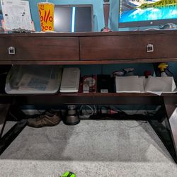Sleek Brown Wood Desk