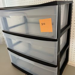 3-Drawer Plastic Storage Organizer – $10