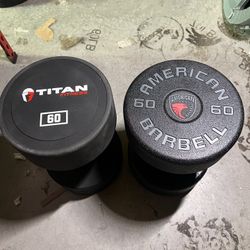 60LB Urethane Dumbbell Pair