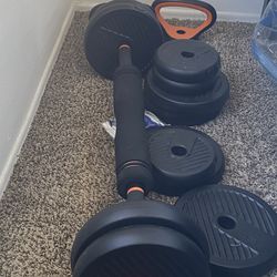 Weight set(barbell and free weight)