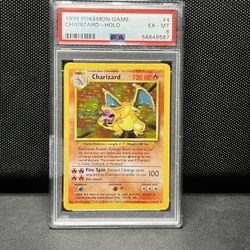 CHARIZARD BASE SET 1999 POKEMON TCG UNLIMITED  #4/102 psa 6