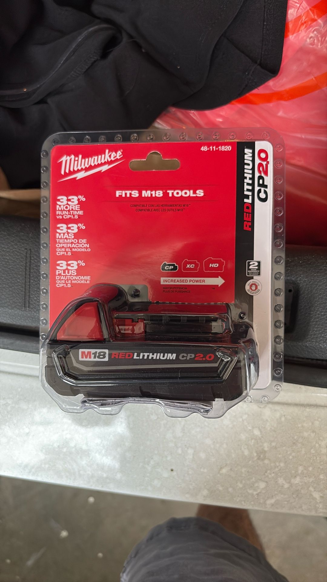 Milwaukee M-18 battery