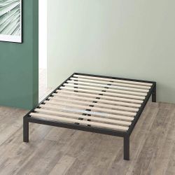 New! 14" Queen Size Metal Platform Bed Frame No Box Spring Needed In The Box Seal 