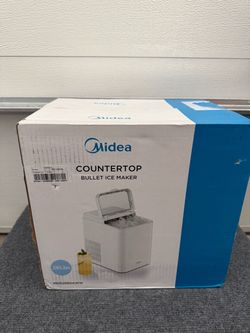 Midea Countertop Ice Maker - 26 lbs Daily Bullet Ice - White | Brand New Factory Sealed