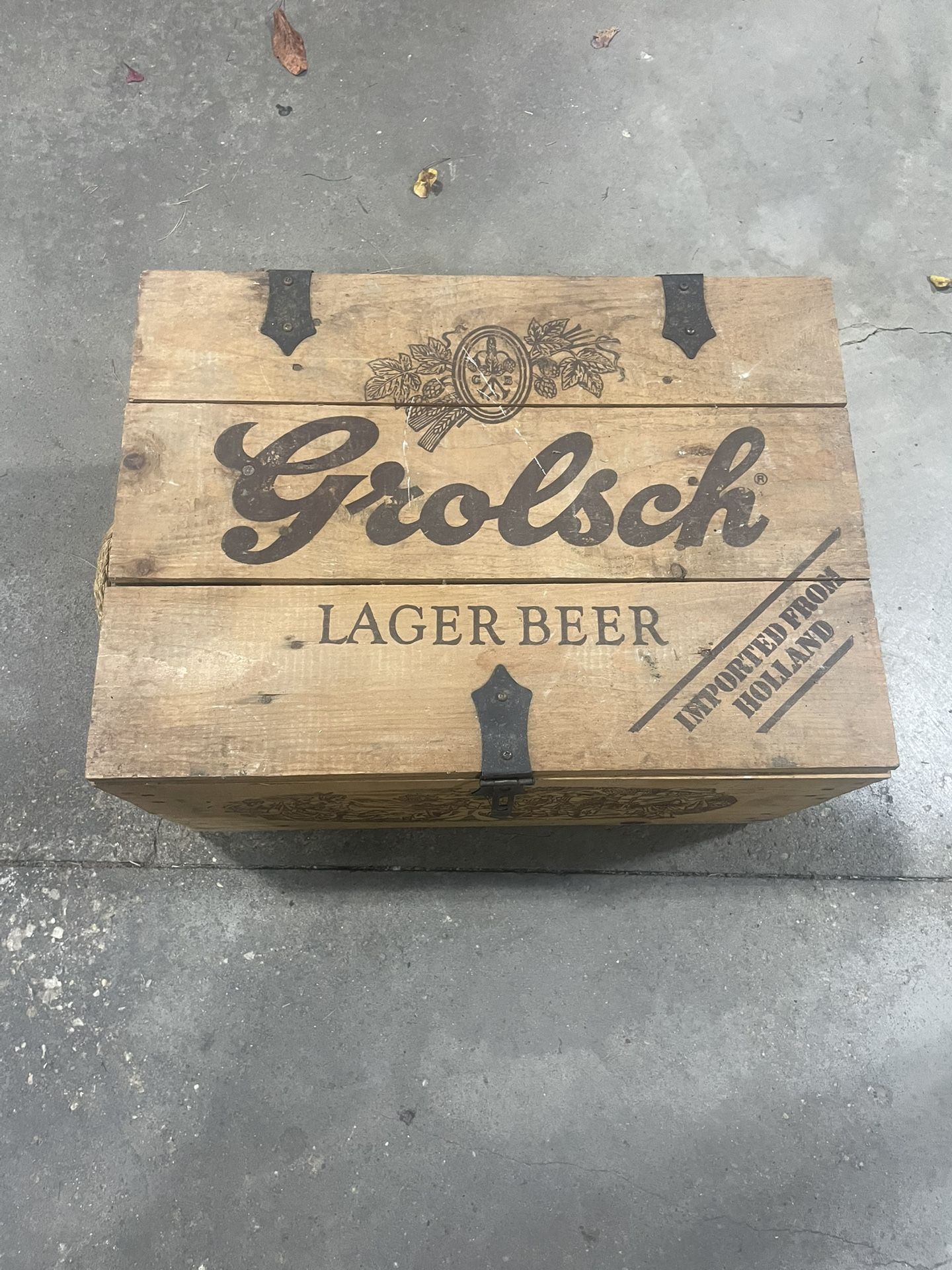 Grolsch Wooden Box With 24 Bottles