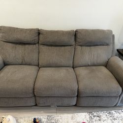 Ashley Furniture Power Reclining Sofa – Taupe/Gray | Like New