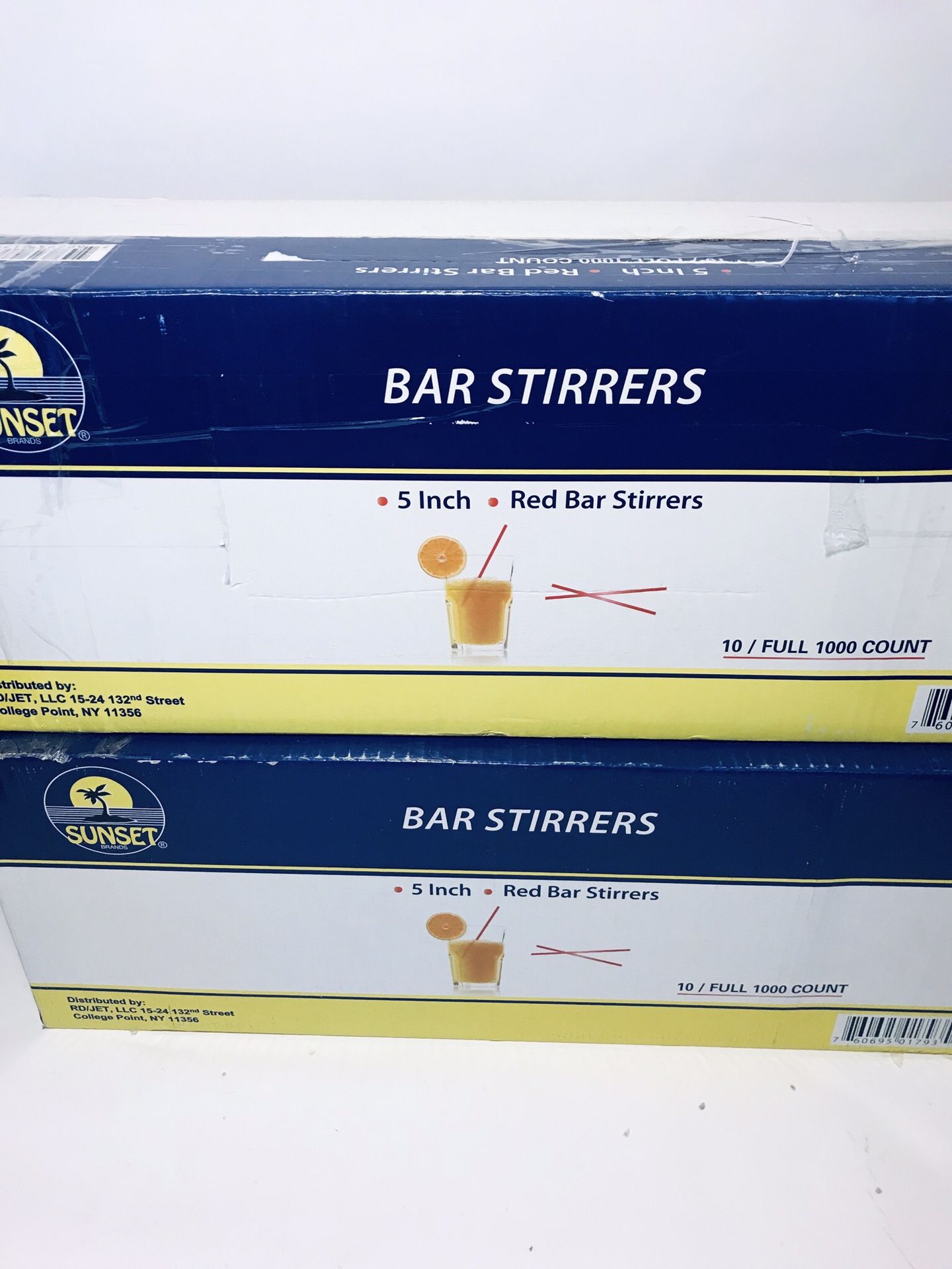 2000 Red 5 in bar stirrers 20-100 count boxes