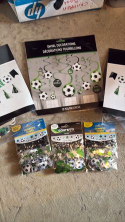 Soccer party decor