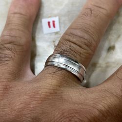 925 Sterling Silver Wedding Man Band Size 11