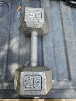 single 25 lb weight dumb bell