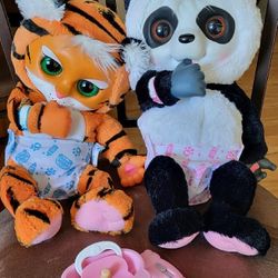 Cute Panda and Tiger Dolls