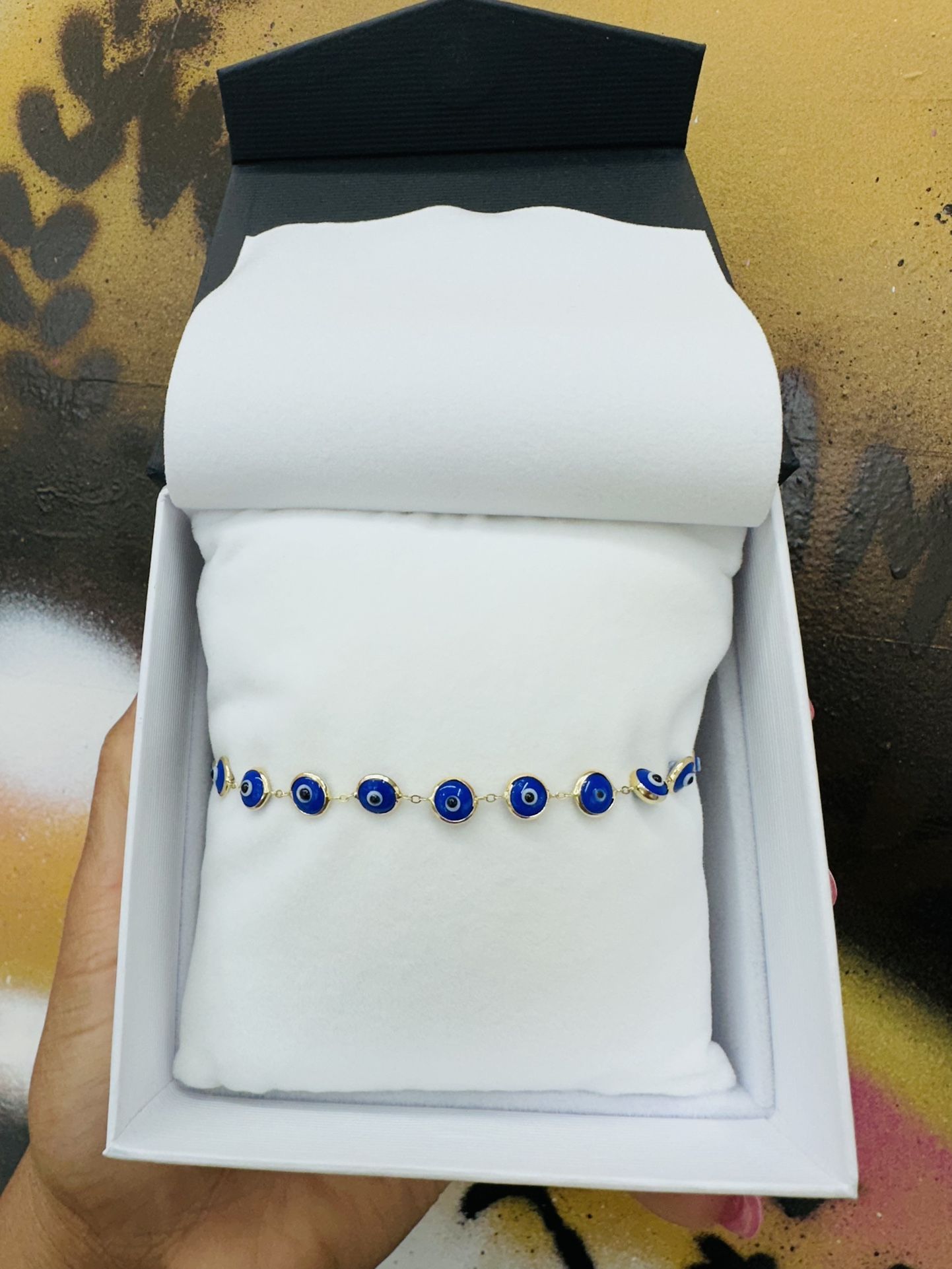 14k Ojito Bracelet Blue 