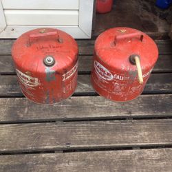 2 Galvanized Gas Cans 