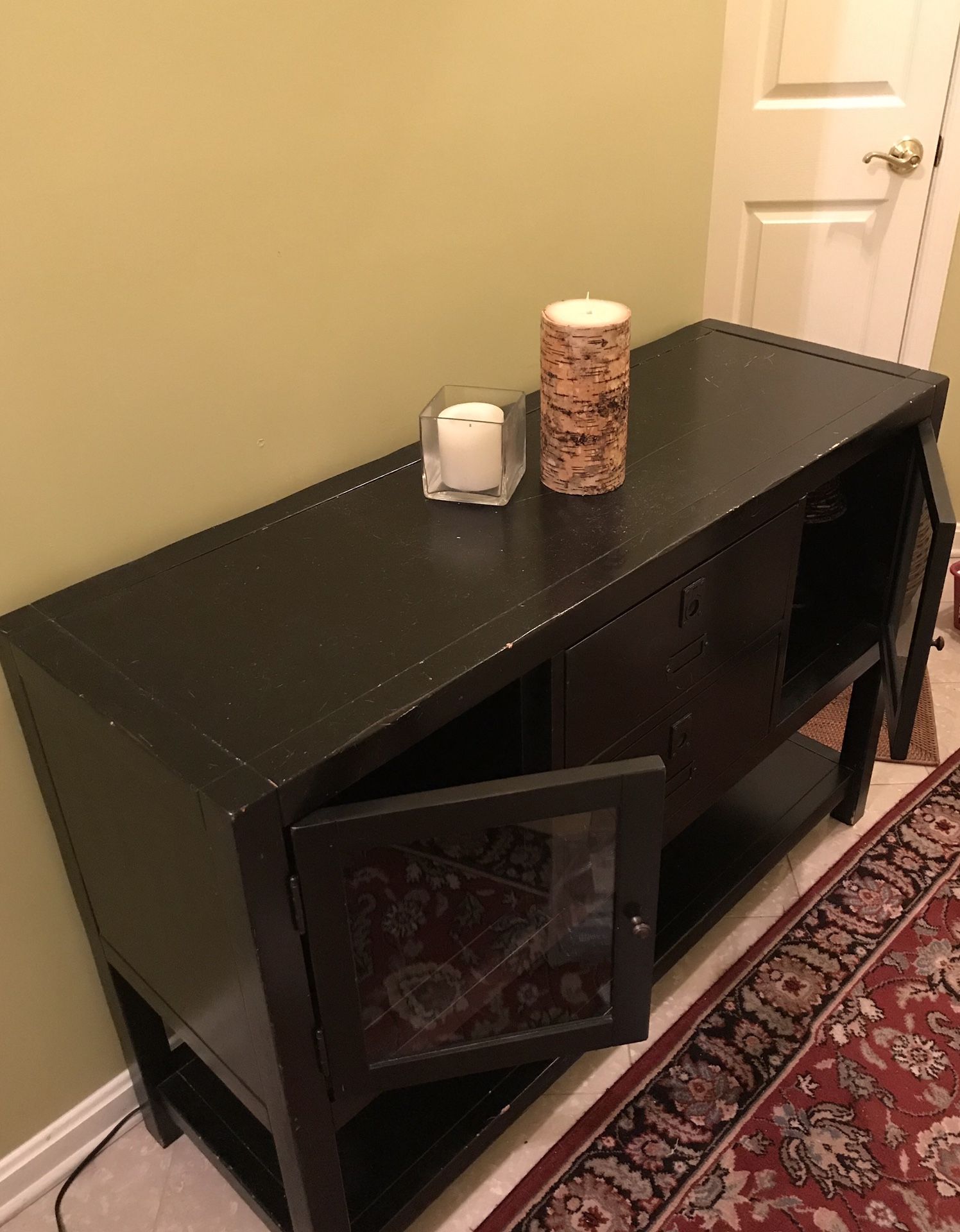 Pottery Barn Black Console