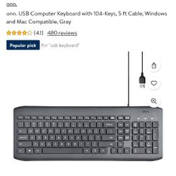 Brand New Onn Keyboard For Computer 