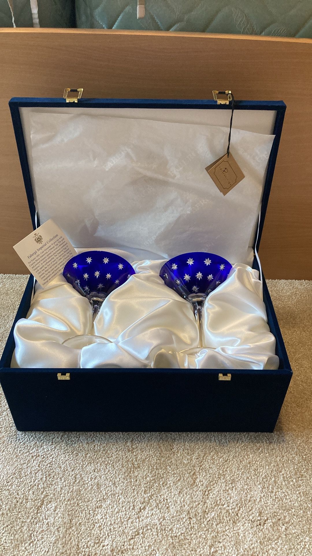 Faberge Crystal Galaxie glasses & Case