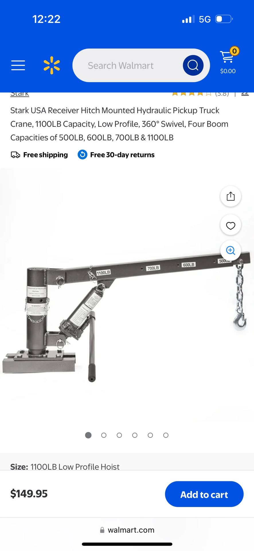 Crane 1100LB Capacity New