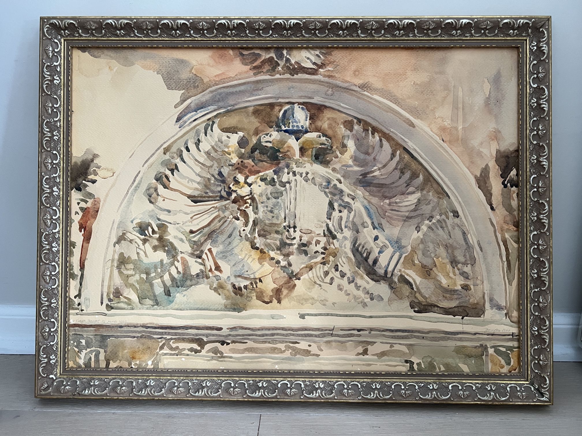 Framed Original Water Color of of an Image by hn Singer Sargeant