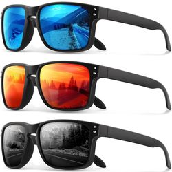Brand new 3 packs uv400 Polarized Sunglasses for Men Women - Classic Sport Sun Glasses