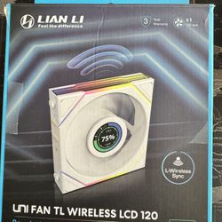 LIAN LI UNI FAN TL Wireless LCD 120mm White ARGB Fan