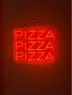 PIZZA LED SIGN w/ dimmer & easy mountable On/Off switch - 16” x 20”