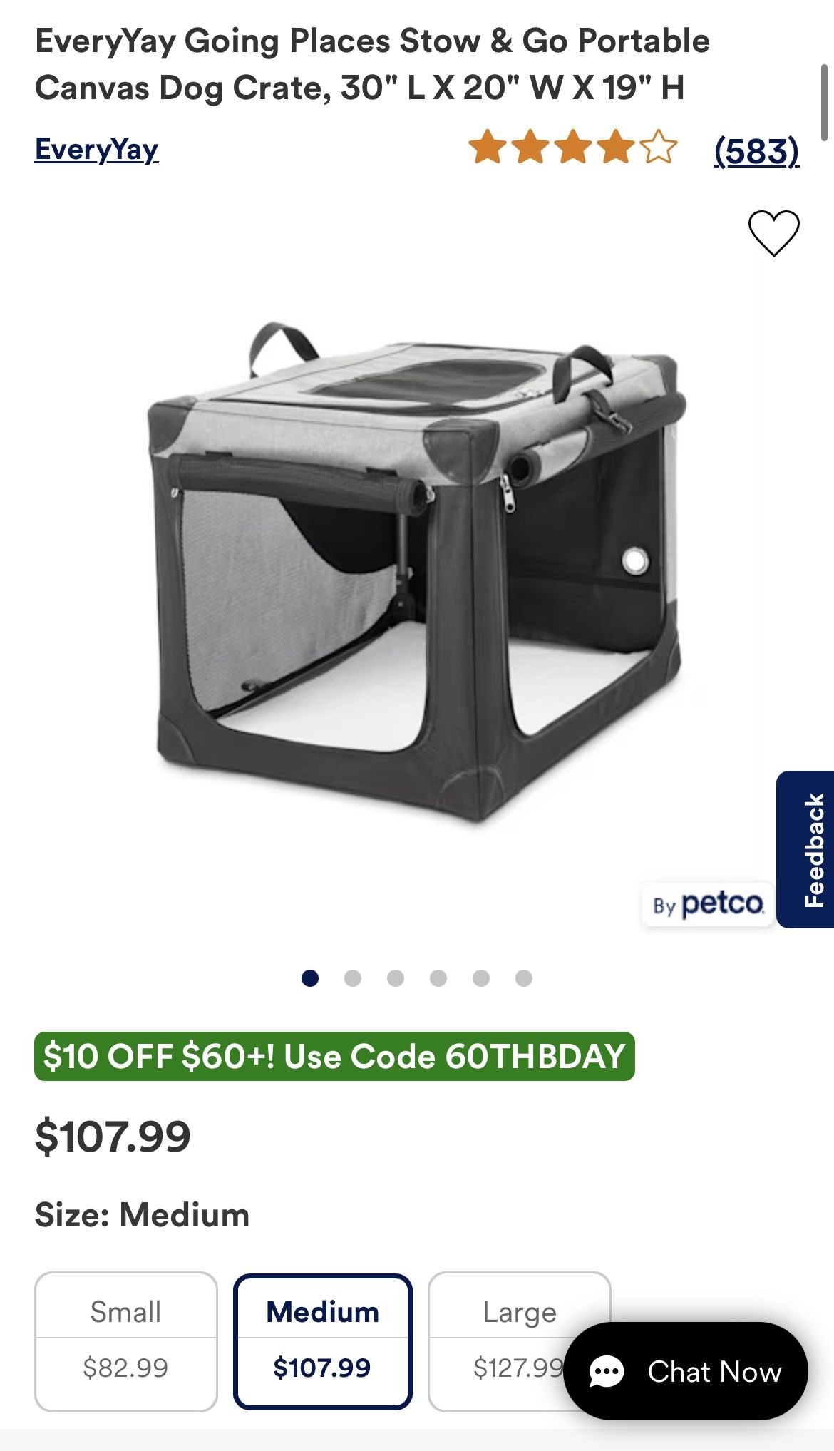 Large Portable Dog Crate/Carrier