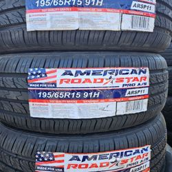 195-65-15 !!! AMERICAN ROADSTAR A/S !!! $230 LAS 4 LLANTAS MONTADAS Y BALANCEO INCLUIDO 👌