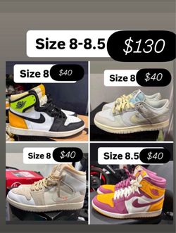 Jordan’s Nikes size 8-8.5 all for $130