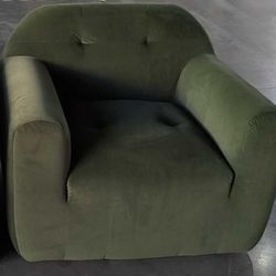 Brand New Velvet Modern Club Chair , Set Of 2