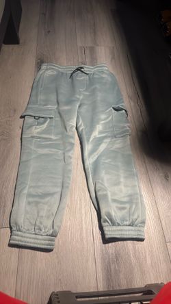 satin cargo joggers