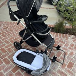 Mockingbird single to double Stroller With Bassinet