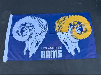 Los Angeles Rams Football Team Flag Banner - Blue White Yellow Colors
