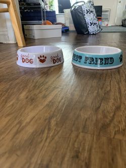 Two dog bowls