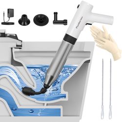Brand New Electric Toilet Plunger,Unclog In One Shot,Remover For Bathroom,Kitchen Pipes Clog,High Pressure Air Plunger