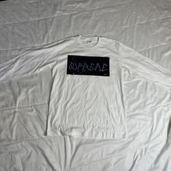 Supreme Blade Grid Long Sleeve FW16 Tee Shirt Box Logo Men’s Size Large White