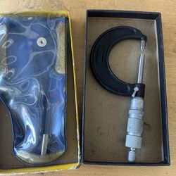 Vintage Set Of 2 Micrometers 0-1” And 1”-2”