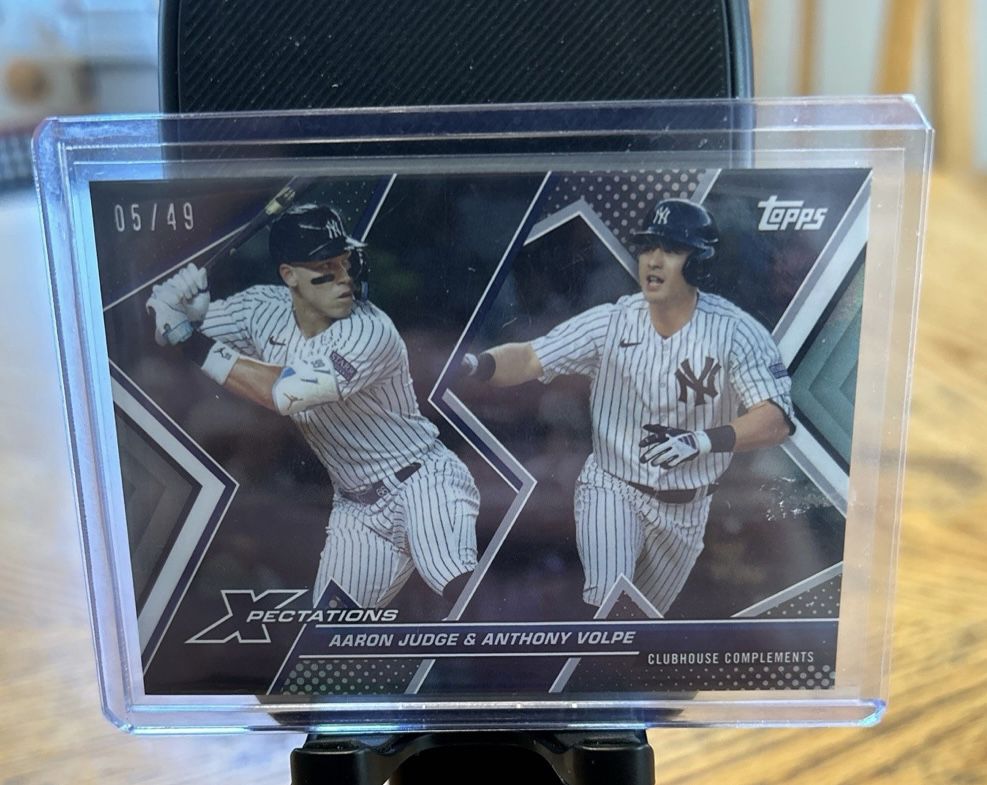 2023 Topps Xpectations Clubhouse Complements Aaron Judge/Anthony Volpe /49