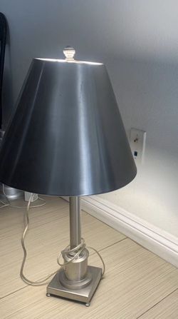 $💐25” High Stainless Metal Cover Desk Lamp