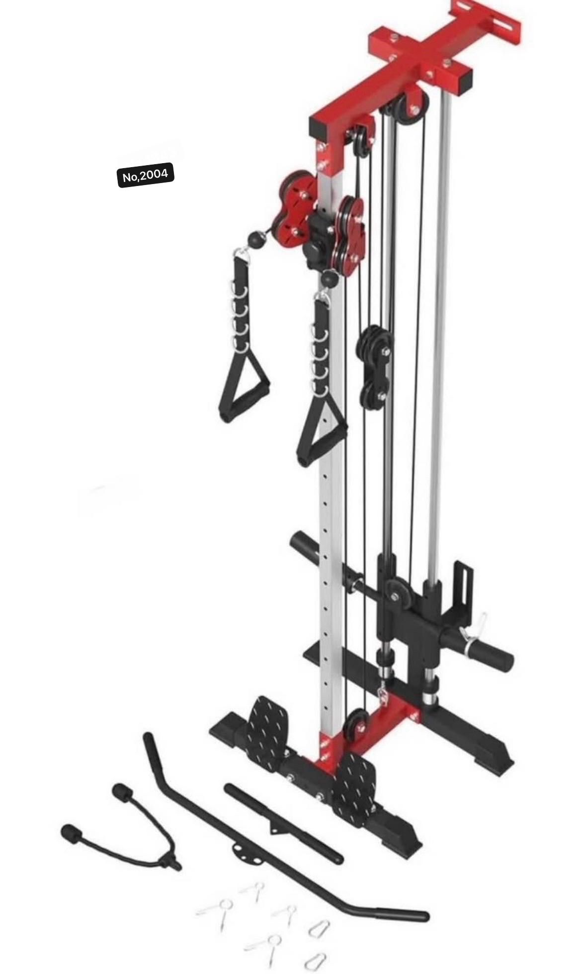 New in the box/Cable Stiation Wall Mount, 18 Height Pulley Tower, Dual Pulley System, High and Low Cable Machine, LAT Pull-Down & LAT Row LAT Tower wi