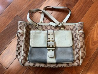 Coach Blue Purse Hand Bag Used