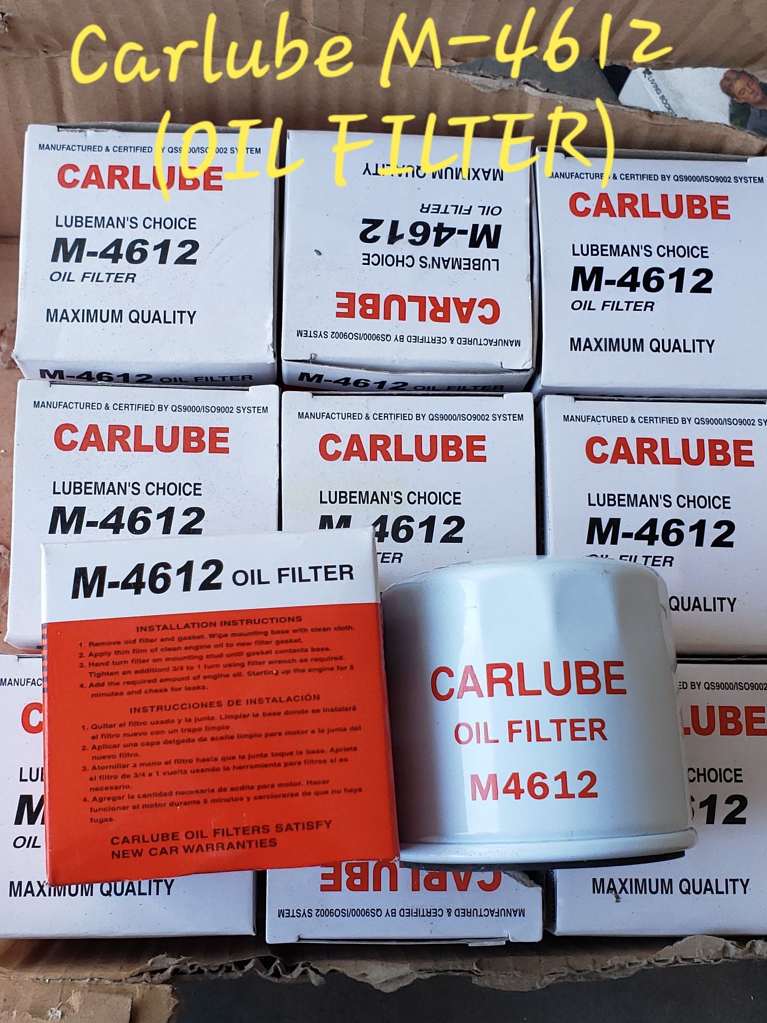 CARLUBE M-4612 OIL FILTER