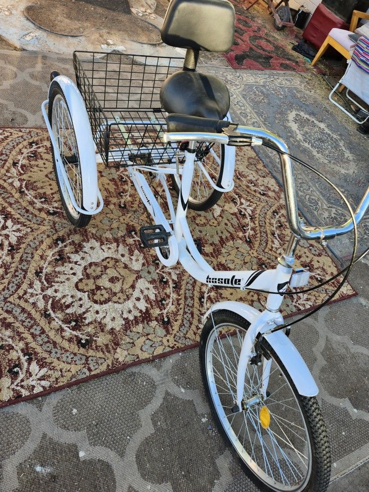 I TROSCIKL HOSOLE 3WHEEL 24INCH SINGL WORK PERFECT COMFORTAL SEAT LIK NEW