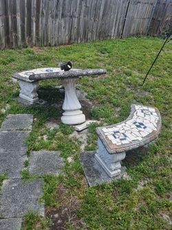Free Concrete Table and Benches