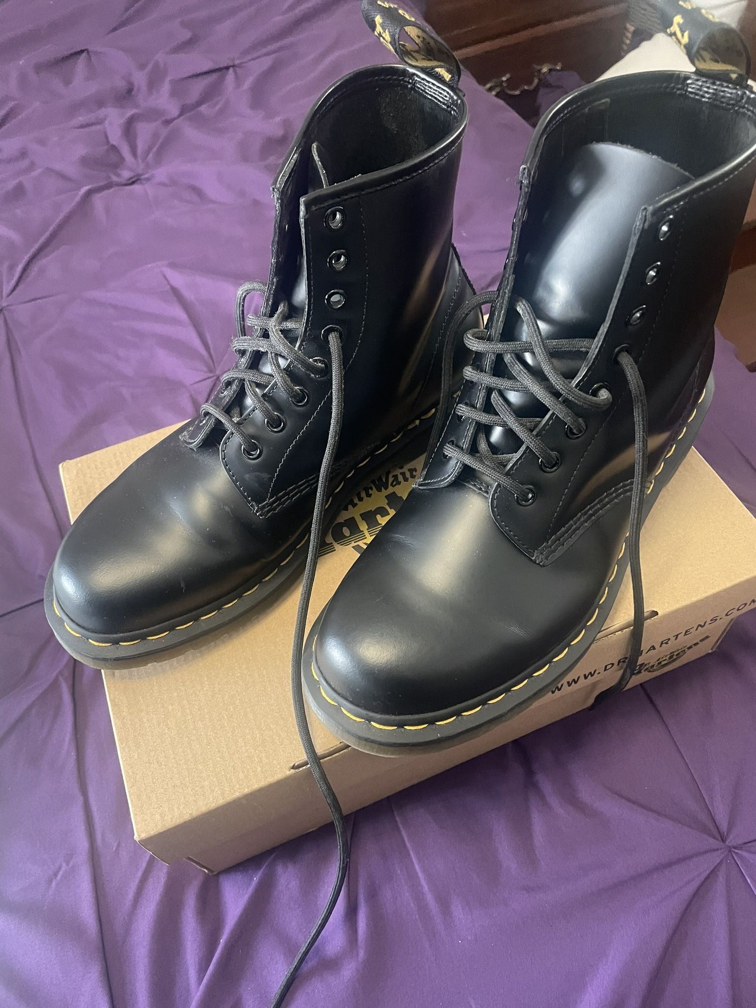 Black Doc Martens 8 Hole Boots