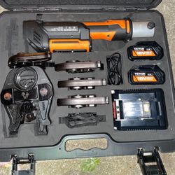 VEVOR 1/2"-2" Pro Press Tool Pipe Crimping Kit with 6 Jaws DC18V PZ-3240