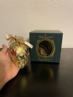 Waterford Crystal Lismore Holiday Egg
