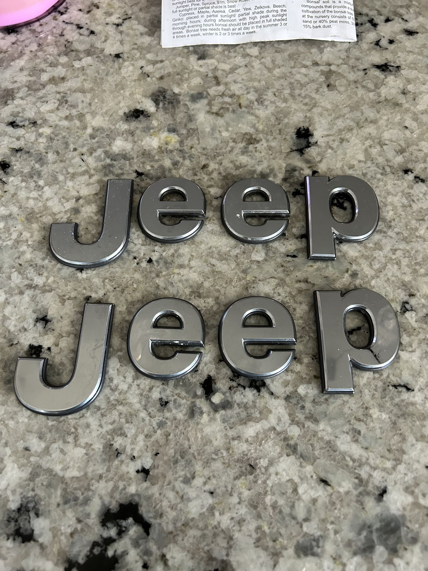 Jeep Wrangler Fender Letters