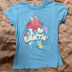 Disney Pixar toddler girls T-Shirt size Small 6x short sleeve blue tee shirt tur